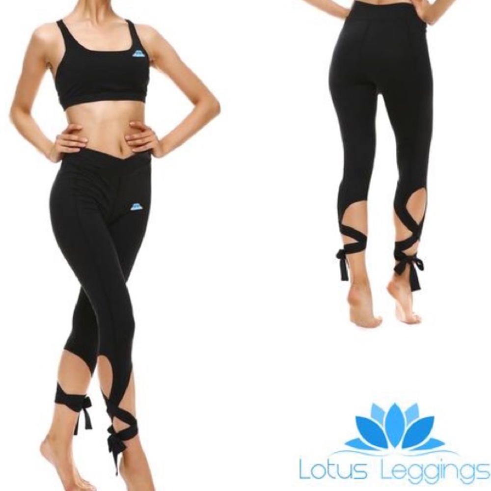 Black tie up Leggings